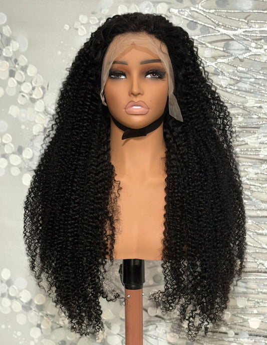 13x4 Lace Front Wig – 30” Jerry Curly | 250% Density | Natural Black
