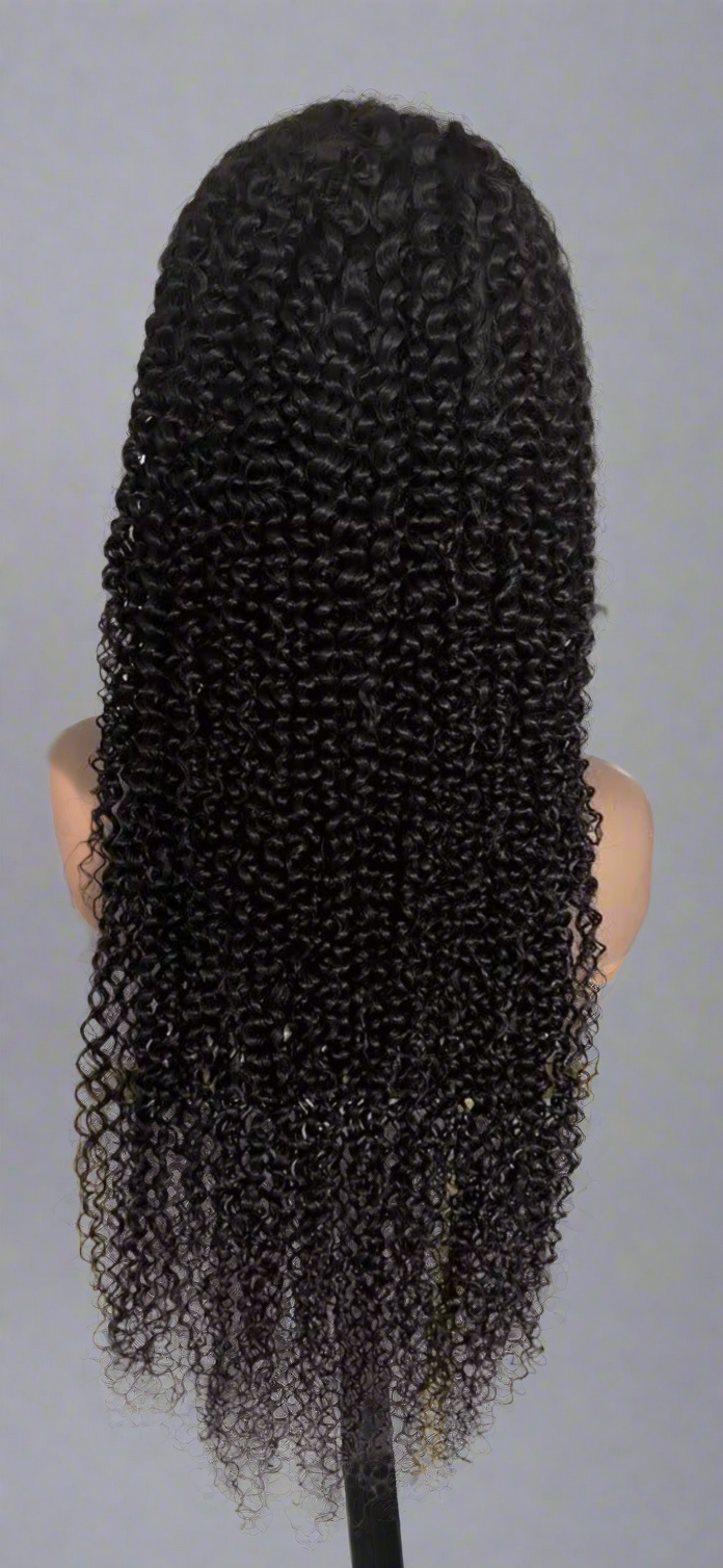 13x4 Lace Front Wig – 30” Jerry Curly | 250% Density | Natural Black